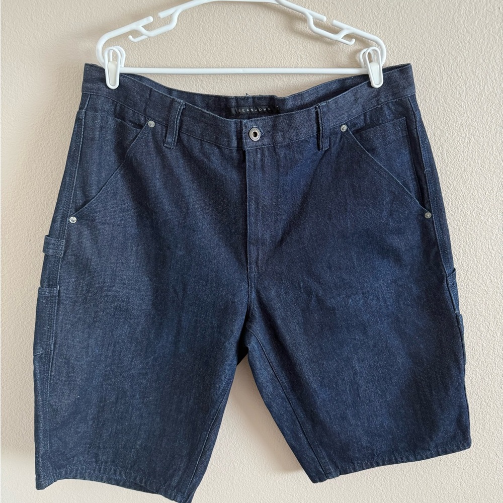 Sean John NWOT Dark Denim Carpenter /Painter Style Jean Shorts size‎ 38